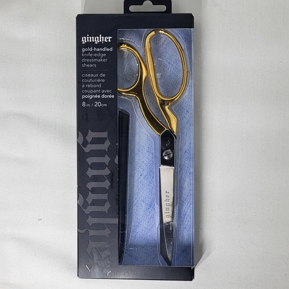 Gingher 8" Gold-Handled Knife-Edge Dressmaker Shears NIB - Picture 1 of 1